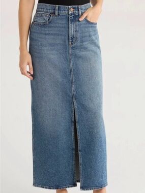 Madewell Denim Maxi Skirt~Lombard Wash